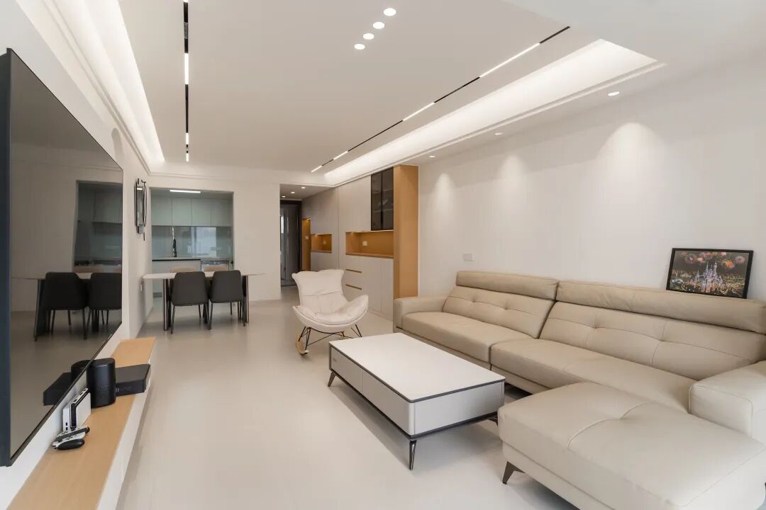 108㎡奶油原木风格：给装修做减法，给生活做加法！