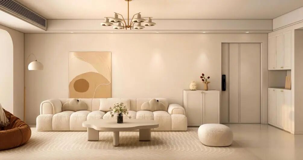 120平奶油风格，奶油风设计：演绎慵懒又高级的居家格调