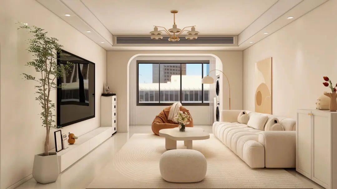 120平奶油风格，奶油风设计：演绎慵懒又高级的居家格调