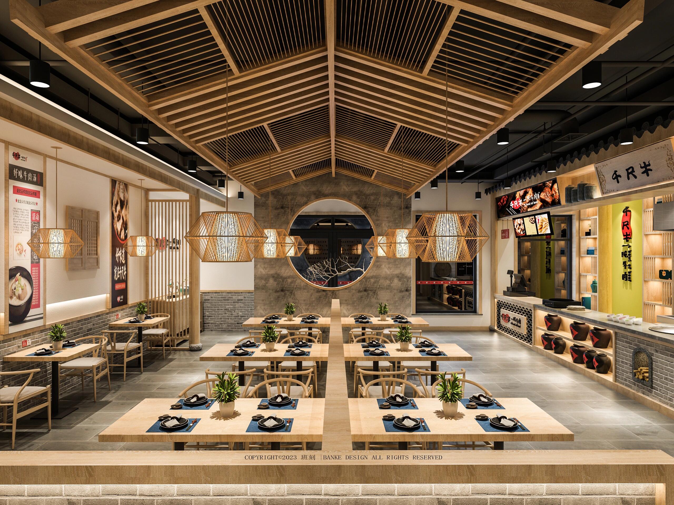 中餐厅，风格：新中式，260平米。造价：15.7万。