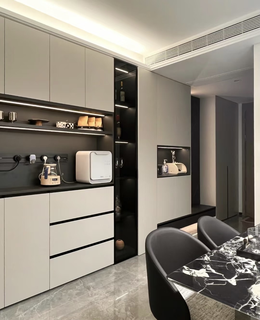 120平全屋定制案例分享，被邻居围观的客餐厅空间