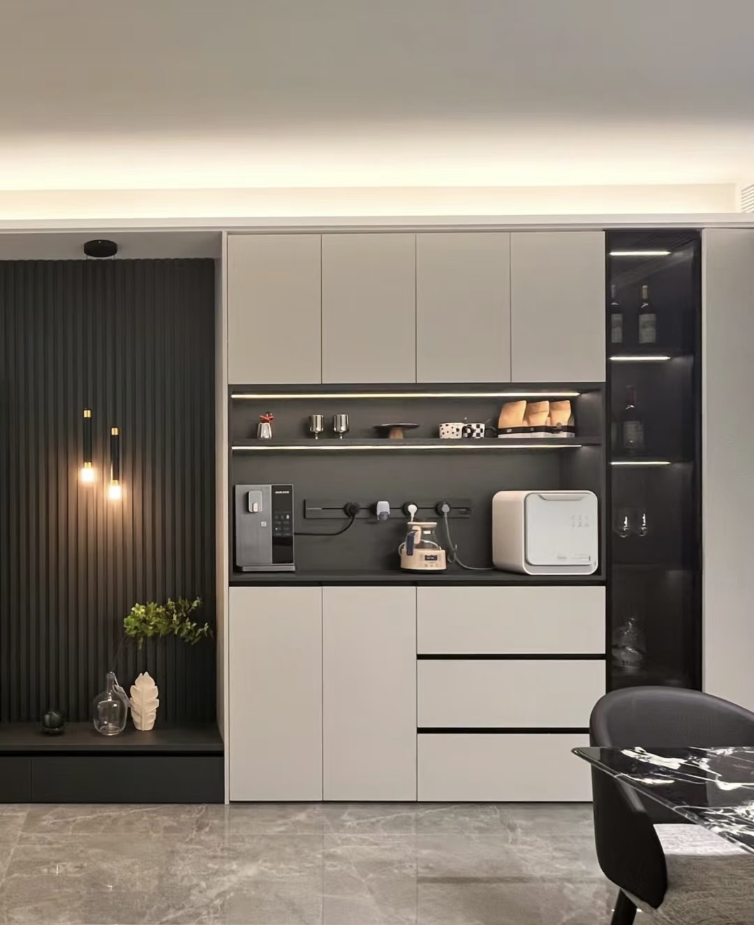 120平全屋定制案例分享，被邻居围观的客餐厅空间