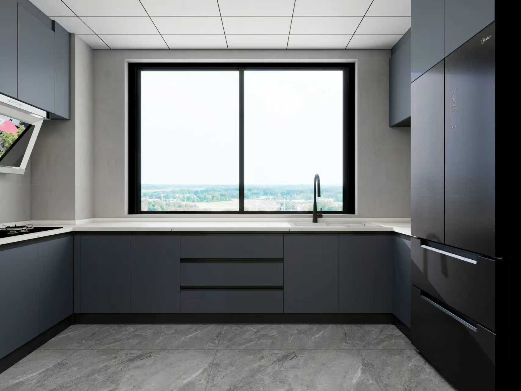 阳泉两室一厅实装现代风格案例，山西盛世嘉豪建筑装饰有限公司发布18603530668田经理