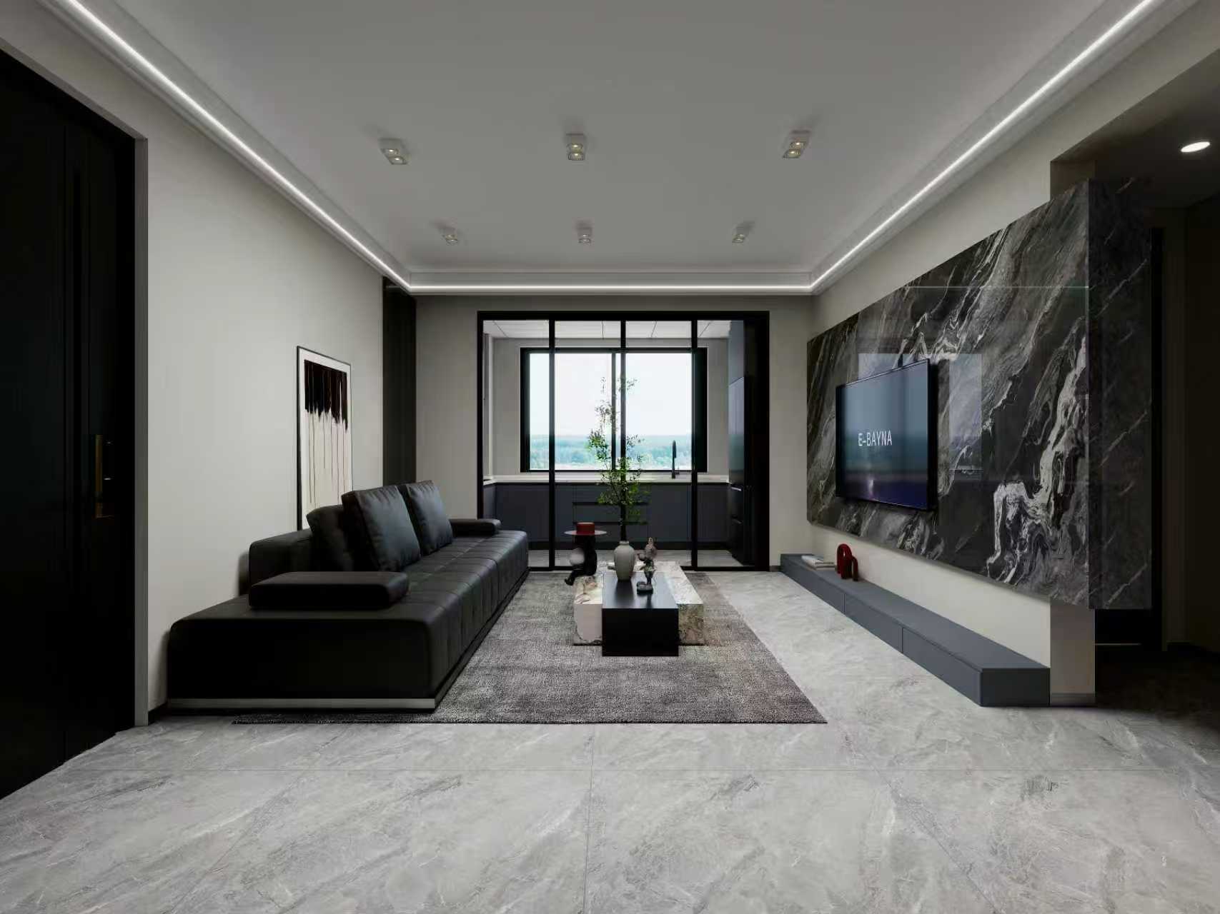 阳泉两室一厅实装现代风格案例，山西盛世嘉豪建筑装饰有限公司发布18603530668田经理