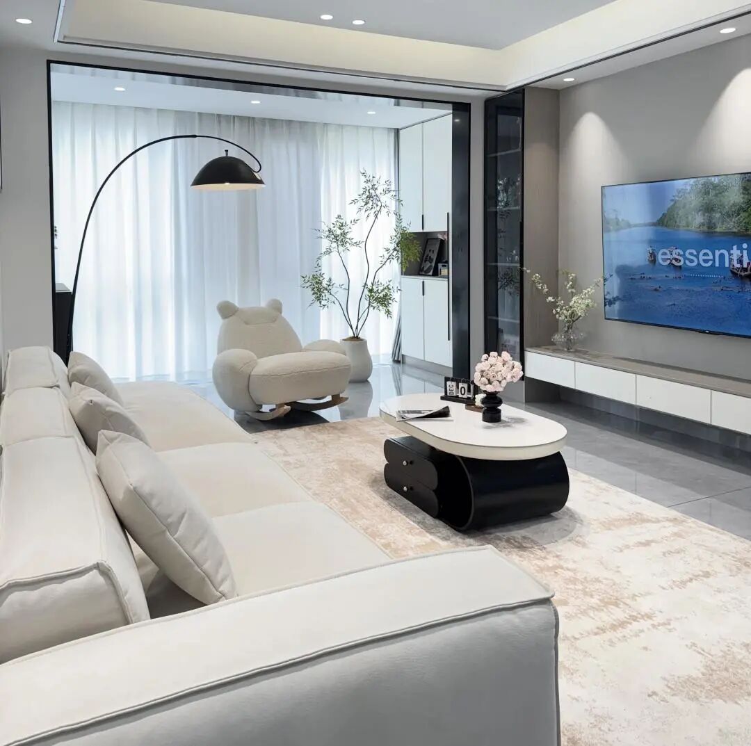 140平现代风格，简净的低饱和色系，诠释结构与色彩之美！