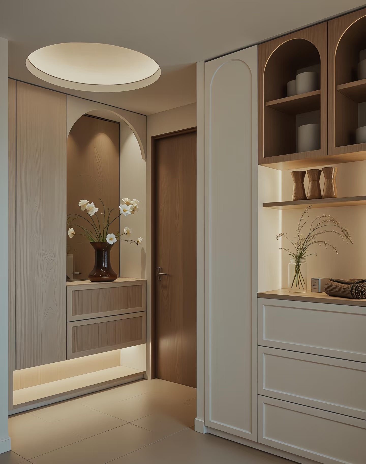 最好的装修，是把家装成喜欢的样子
就像这套原木简约风玄关，
每一处细节都藏着对生活的热爱