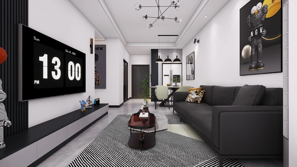 134㎡现代简约风装修：极简设计，让家回归舒适本质