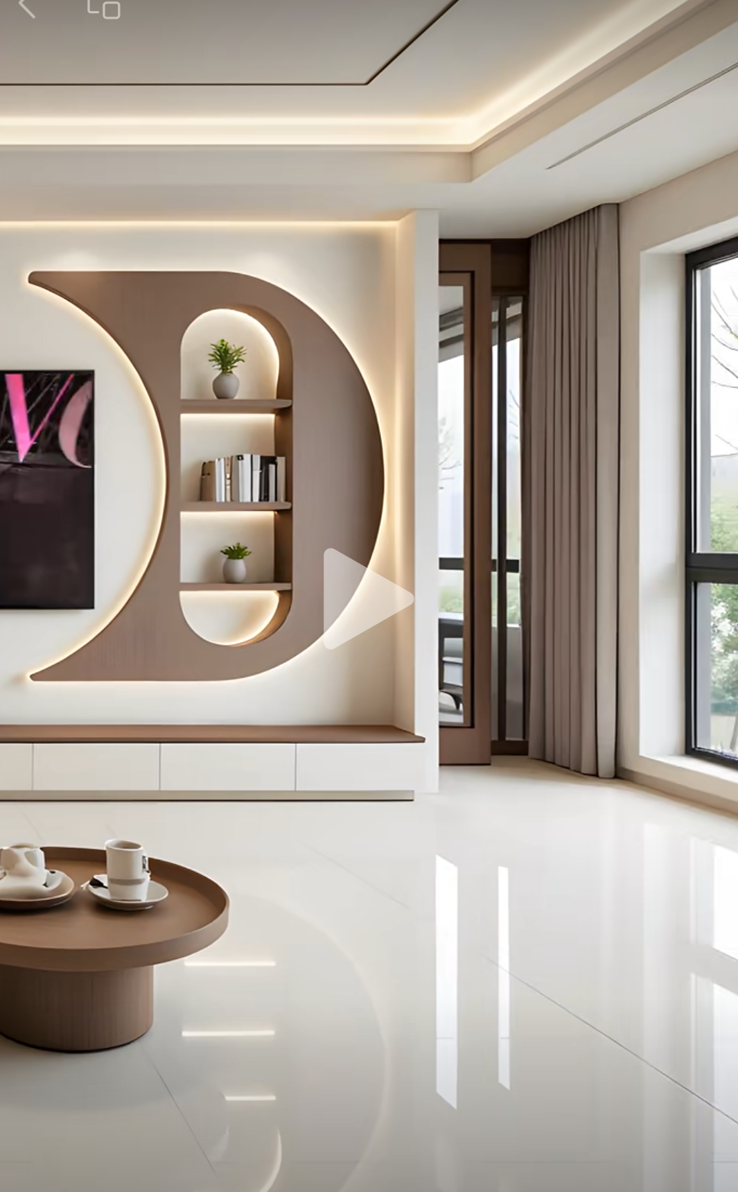 高端，大气，简约，温馨。极简背景墙。