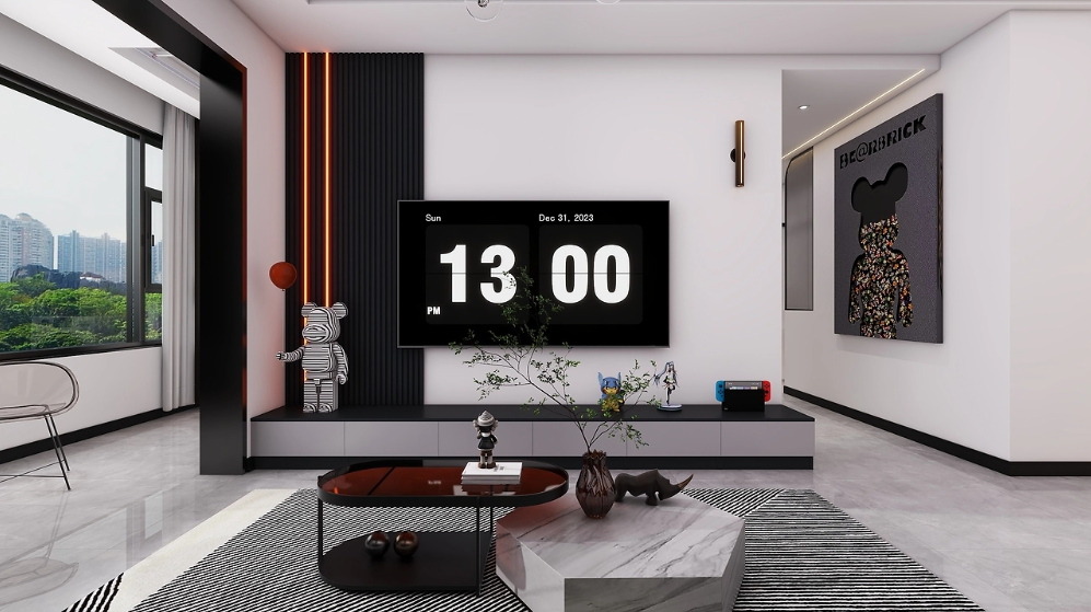 134㎡现代简约风装修：极简设计，让家回归舒适本质