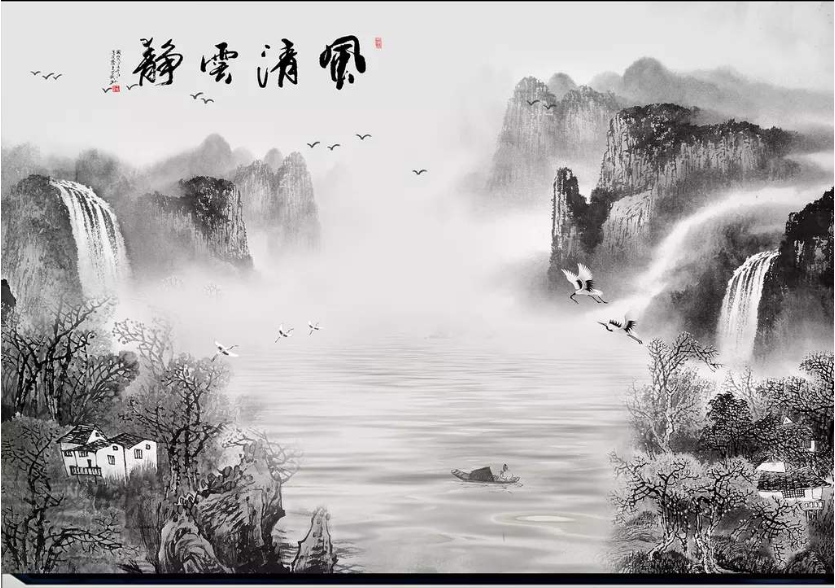 家里装修挂画山水画可以？寓意吉利吗